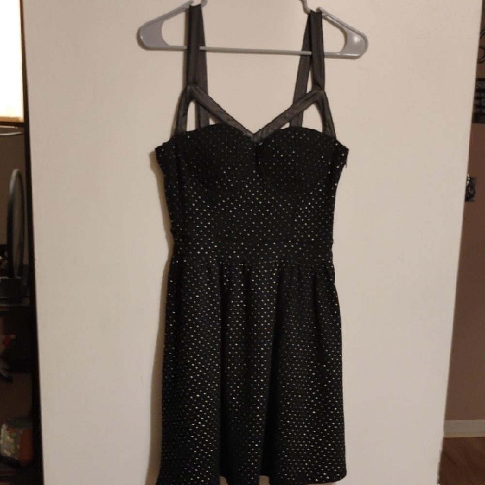 Sans Souchi Studded Black Mini Cocktail Dress Size Medium ✨
